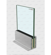 SD 29 Continuous Profile System Aluminum Glass Railing Base Profile for Balcony and Staircase, Indoor and Outdoor Top Mount Design, Durable Finish, Easy Installation for Modern Projects 